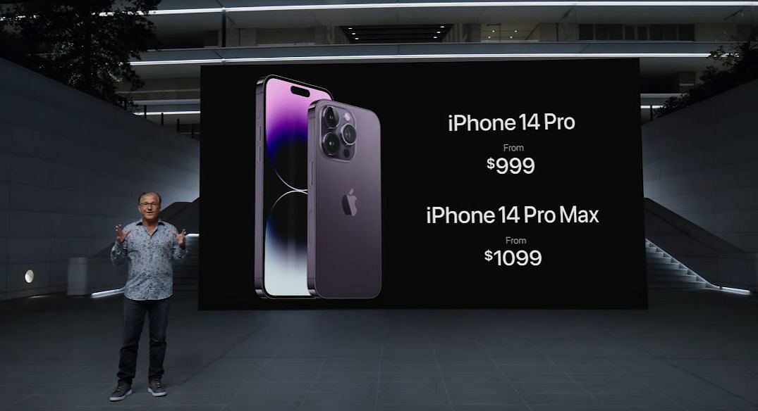 pricing of the Pro and Pro Max variants (Image via Apple)