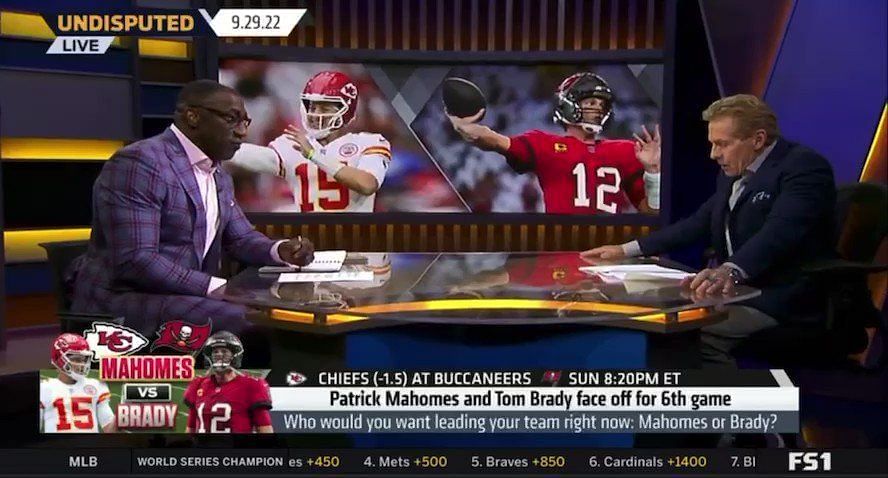 Skip Bayless vs Shannon Sharpe gets HEATED as Undisputed co-hosts tussle  over Tom Brady's slow start