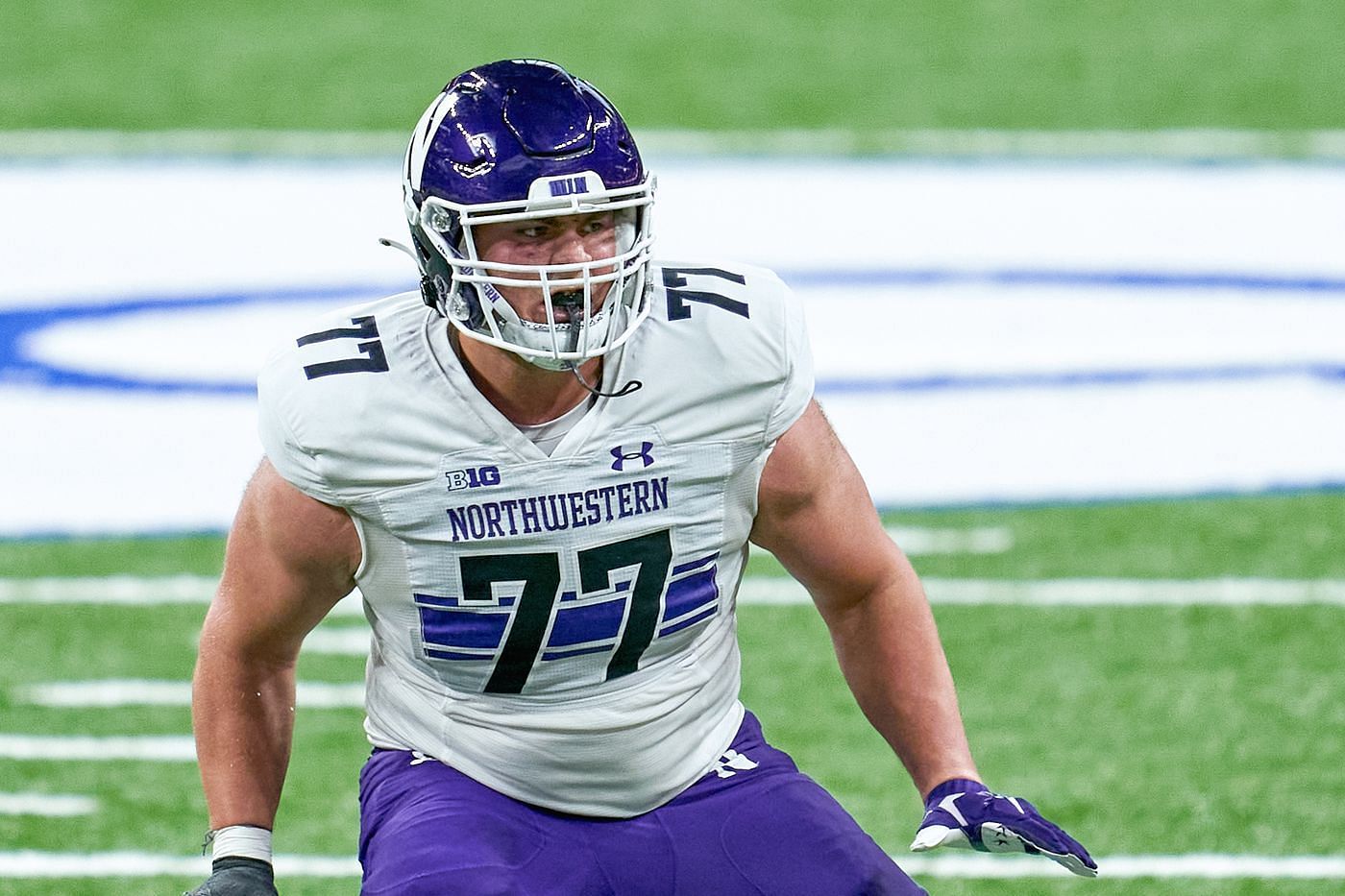 Northwestern offensive tackle Peter Skoronski