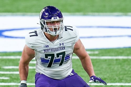 Northwestern offensive tackle Peter Skoronski