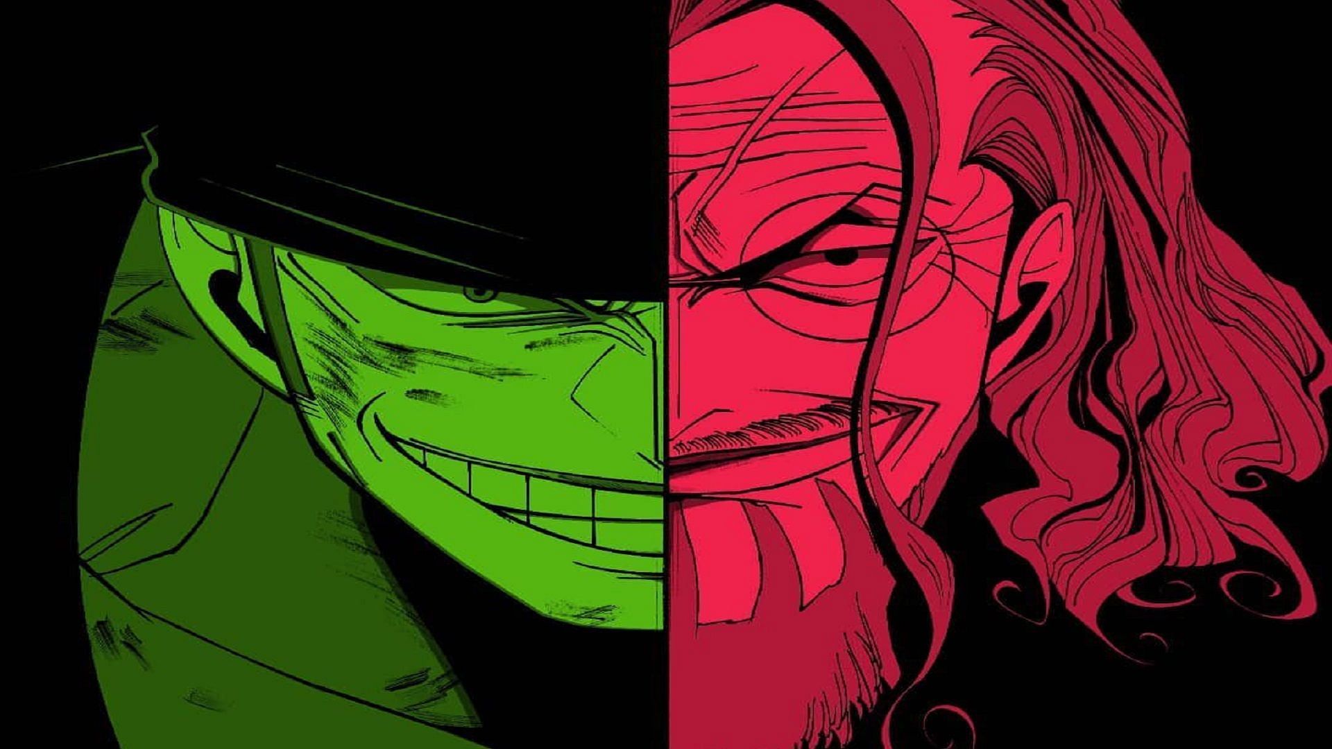 The analogy between &quot;King of Hell&quot; Zoro and &quot;Dark King&quot; Rayleigh emphasizes the parallel between these two characters (Image via Eiichiro Oda/Shueisha, One Piece)
