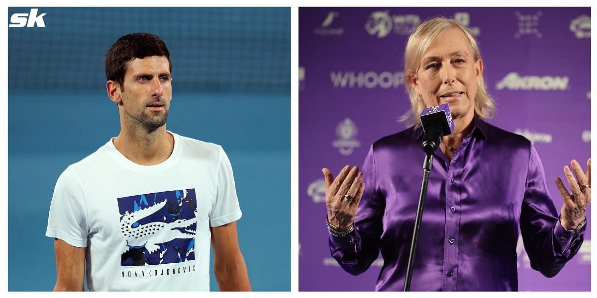 Novak Djokovic and Martina Navratilova 