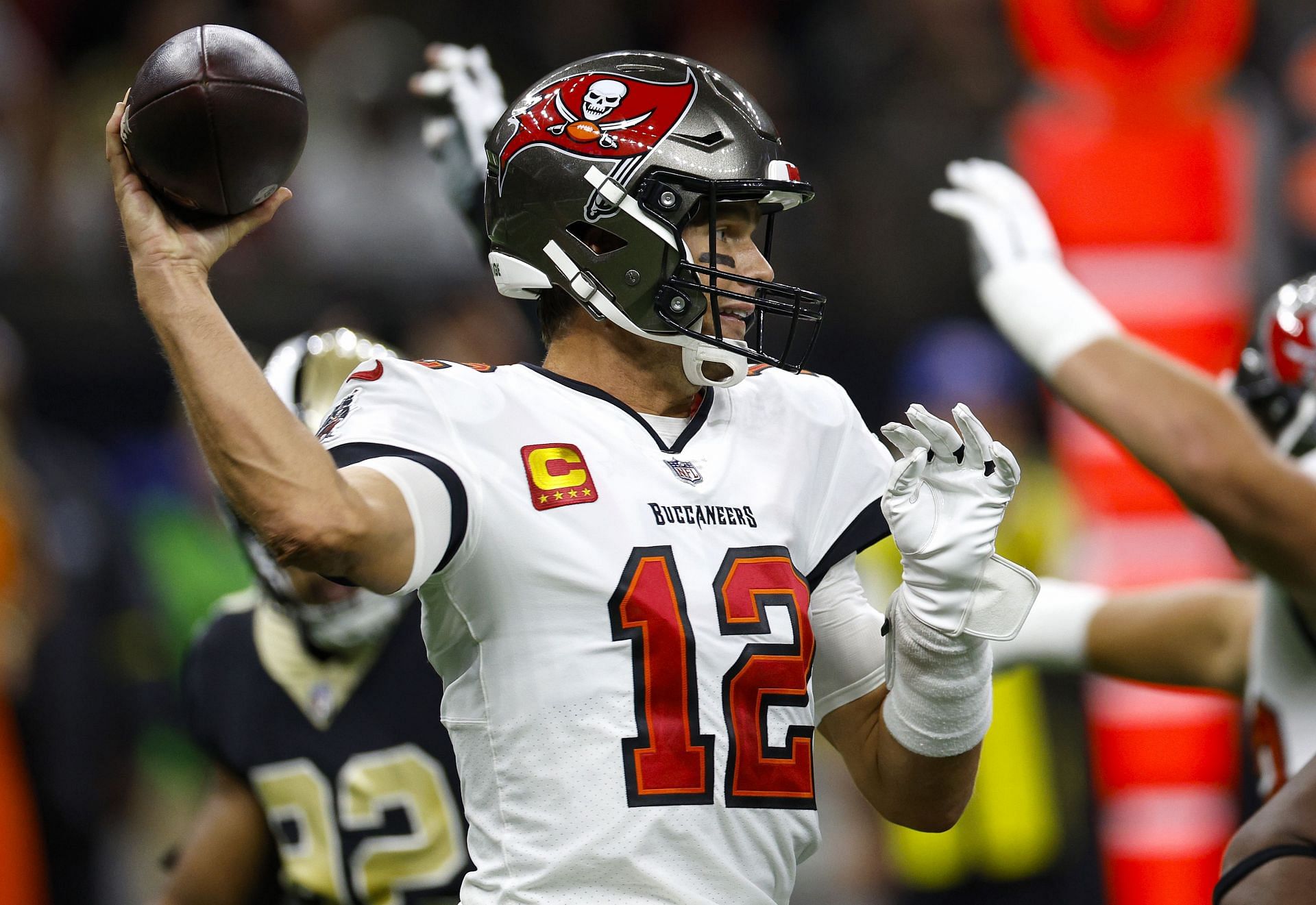 Brady against the New Orleans Saints