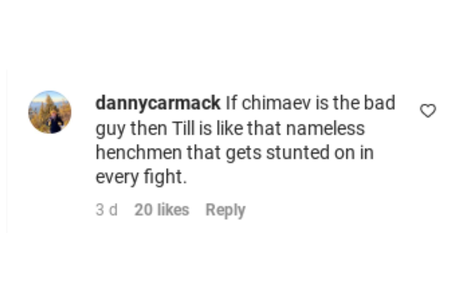 Another fan roasting Darren Till