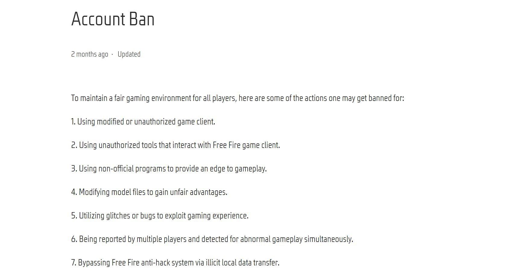 Garena Free Fire - Survivors, here is the latest anti-hack notice! 🔊 The  following behavior may get your account permanently suspended on Free Fire  MAX: 1. Using a modified or unauthorized game