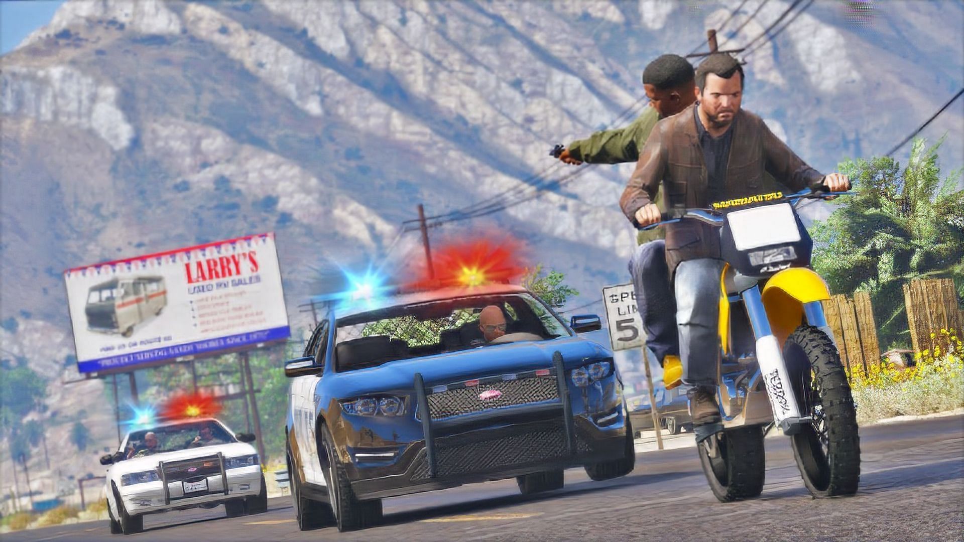 GTA franchise is nothing without some action packed chase and shootouts. (Image via YouTube/Racing Car Games)