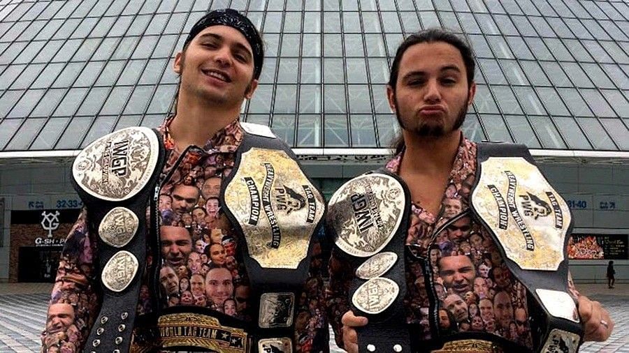 The Young Bucks as IWGP and PWG Tag Team Champions