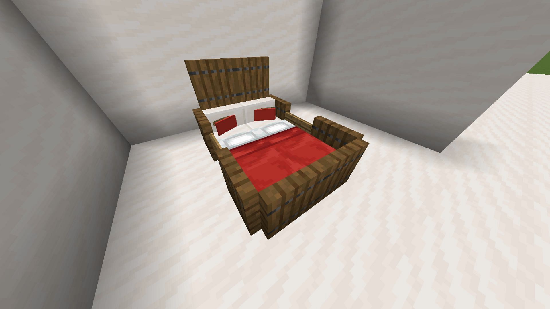 Players can decorate the bed itself in Minecraft (Image via minecraftdesigns.com)