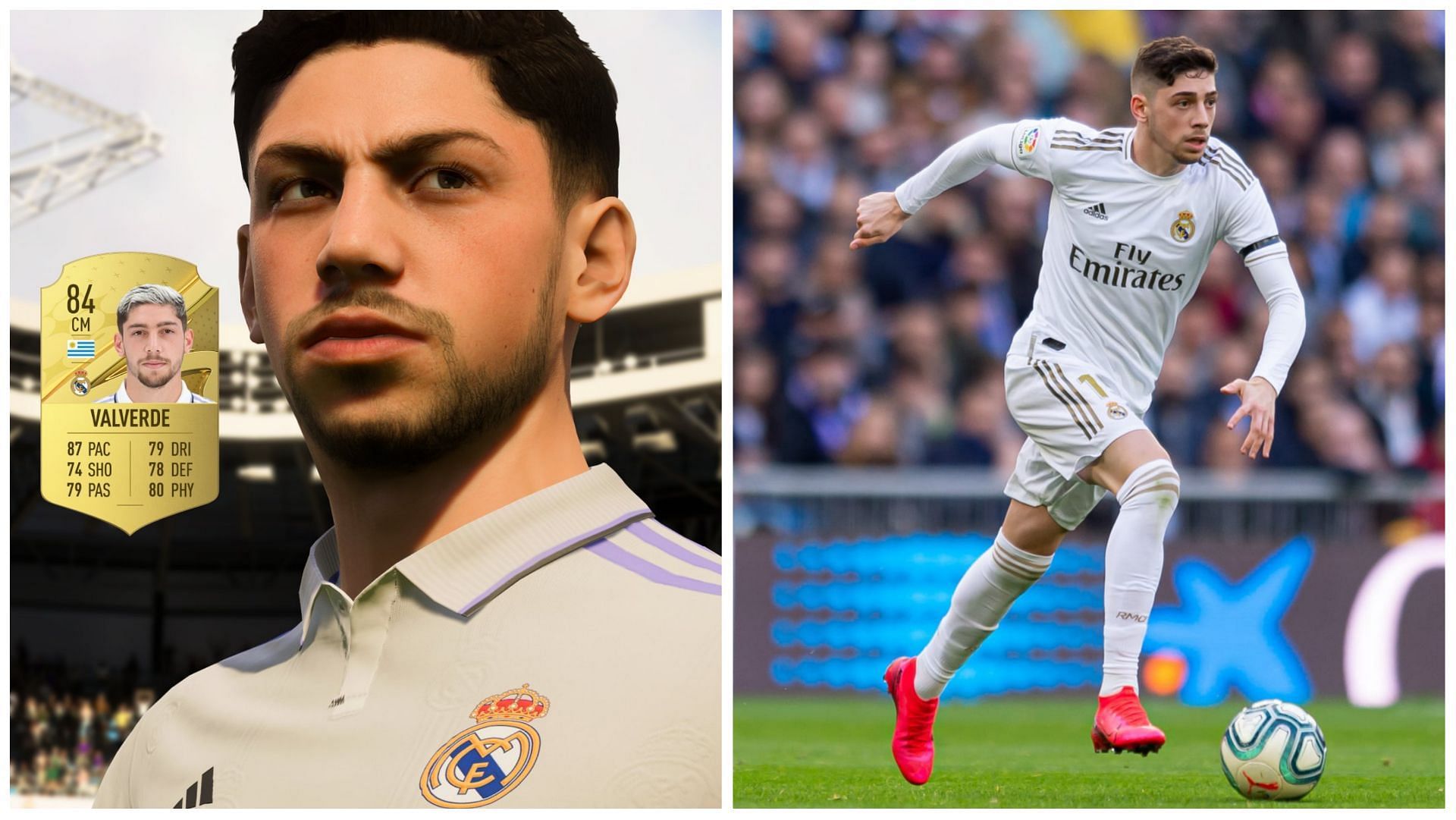 Federico Valverde has impressed everyone with his versatility and consistency (Images via EA Sports and Getty Images)