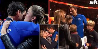 Watch: Roger Federer shares a sweet embrace with wife Mirka for one last time in front of cameras, consoles his kids after bidding adieu to tennis at Laver Cup