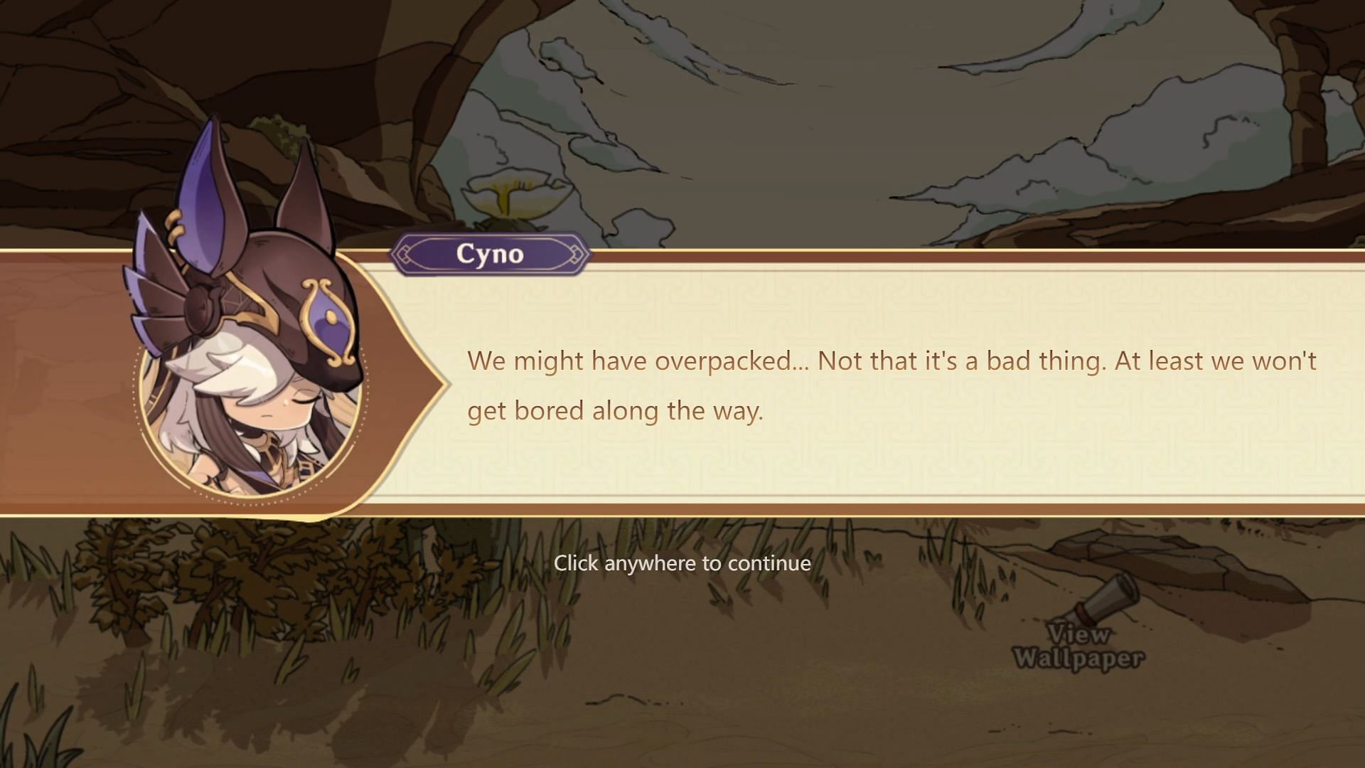 One of Cyno&#039;s ending dialogues (Image via HoYoverse)