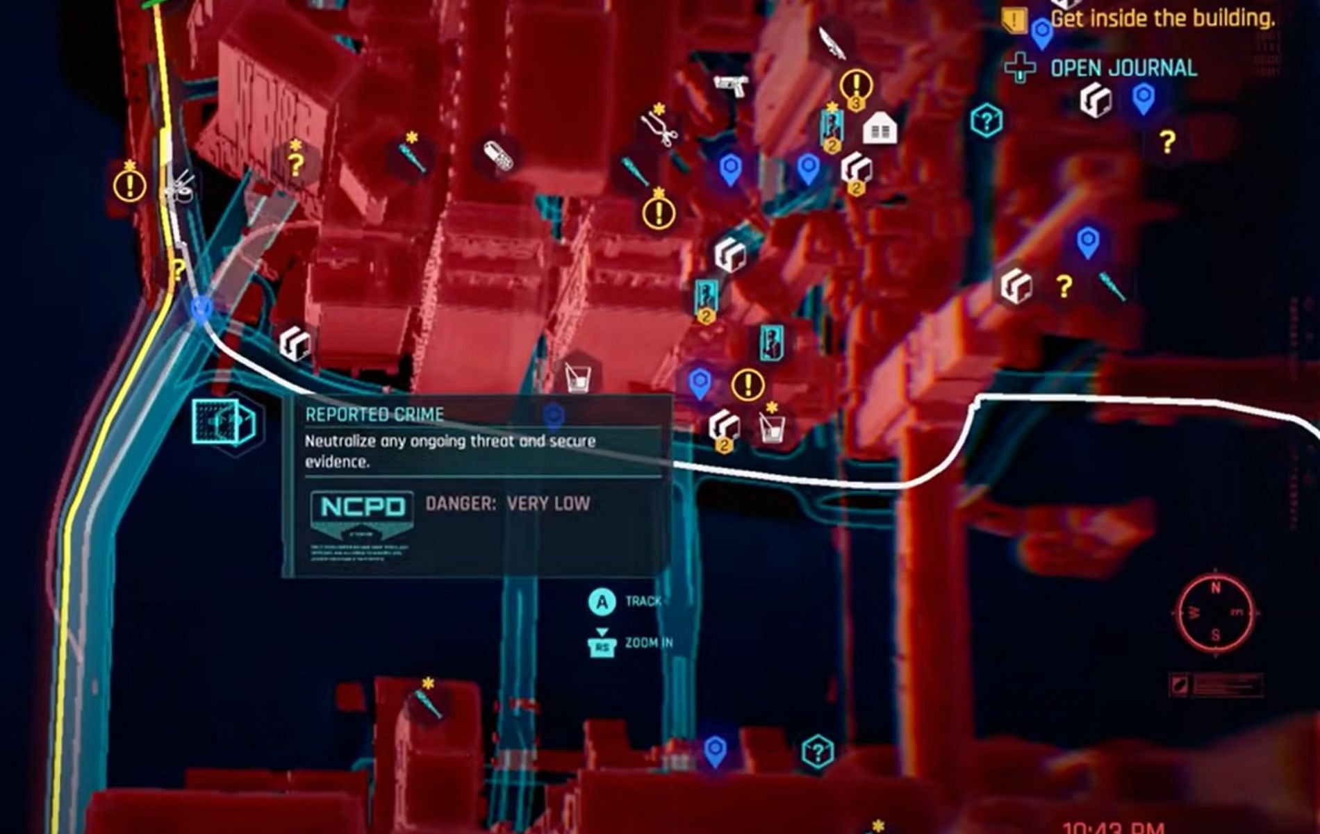 Follow the blue markers on the map to take part in reported crime scenes (Image via Arrekkz Gaming/YouTube)