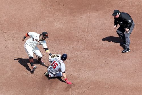 Crawford during the game against the Atlanta Braves on Wednesday