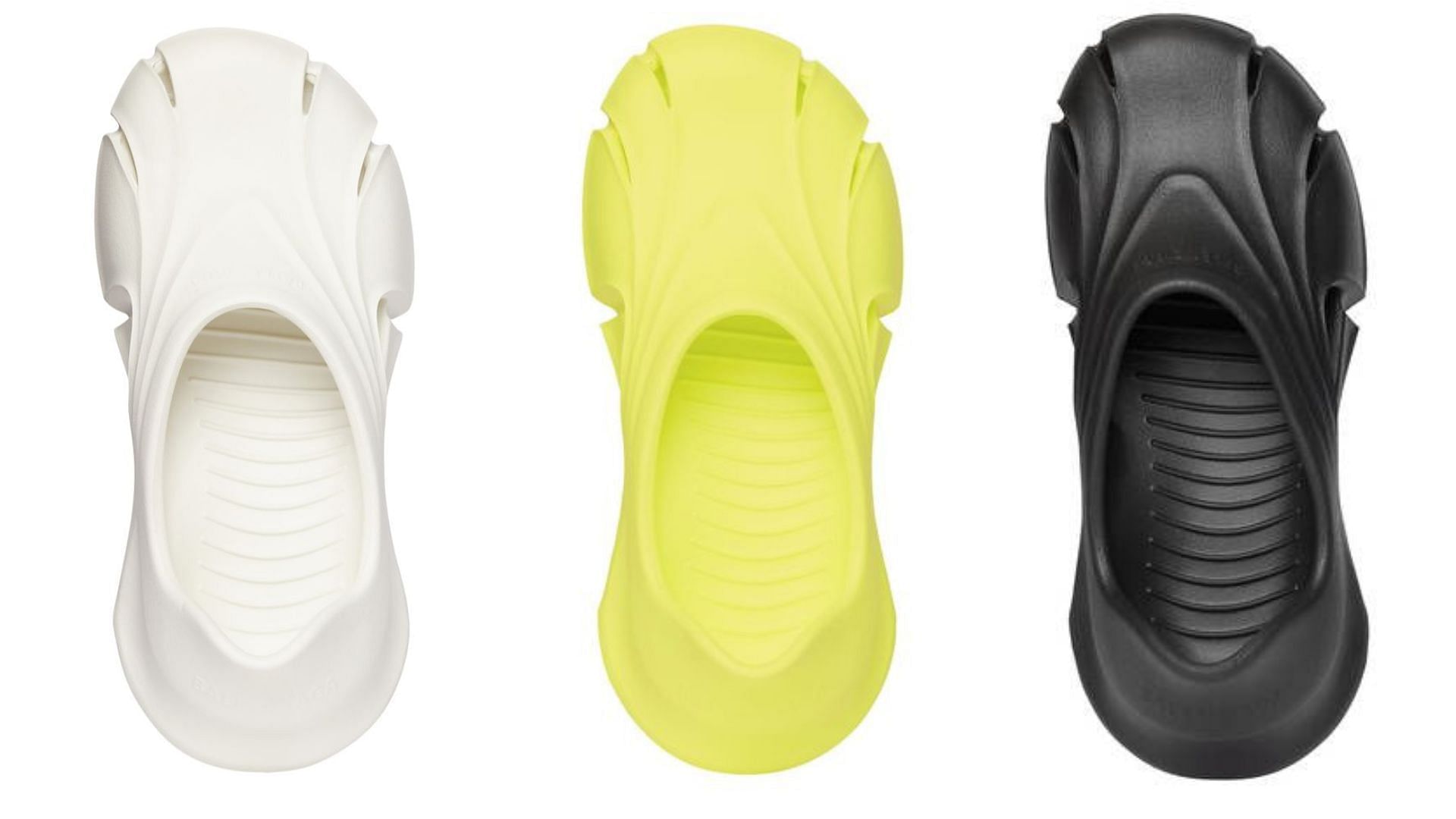 Take a closer look at the three colorways of Mold Closed clogs (Image via Sportskeeda)