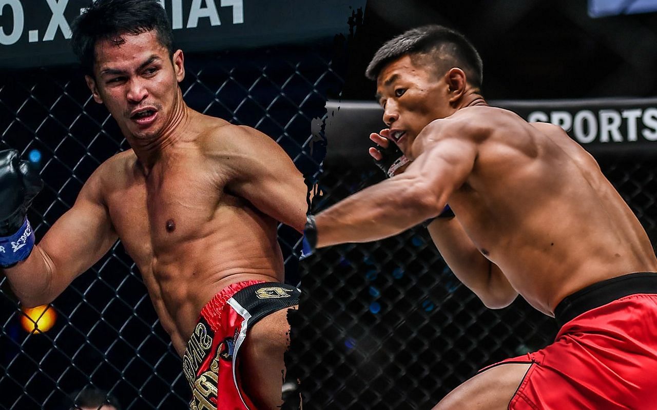 Superbon Singha Mawynn (left) and Tang Kai (right). [Photos ONE Championship]