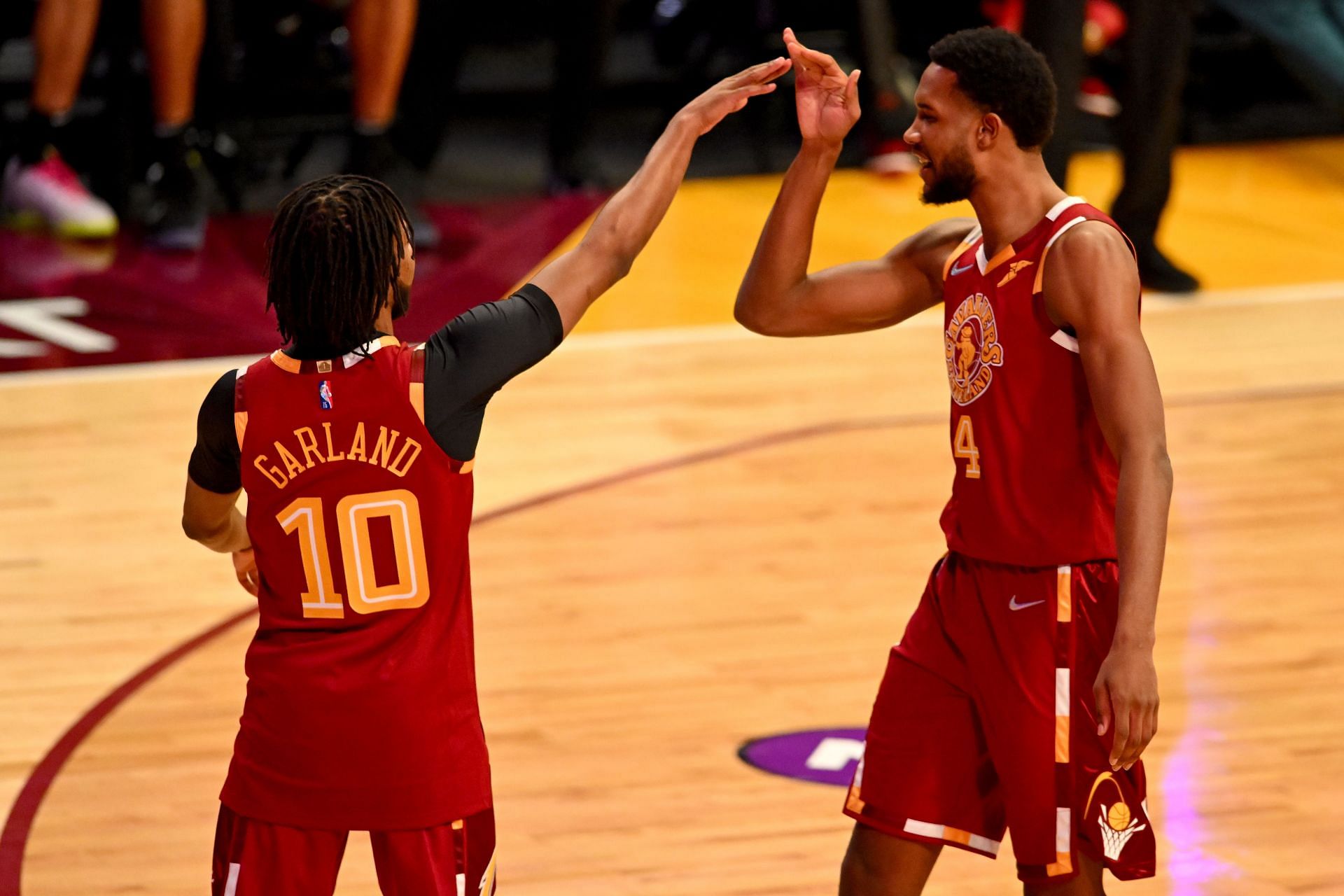 Darius Garland and Evan Mobley at the 2022 NBA All-Star weekend