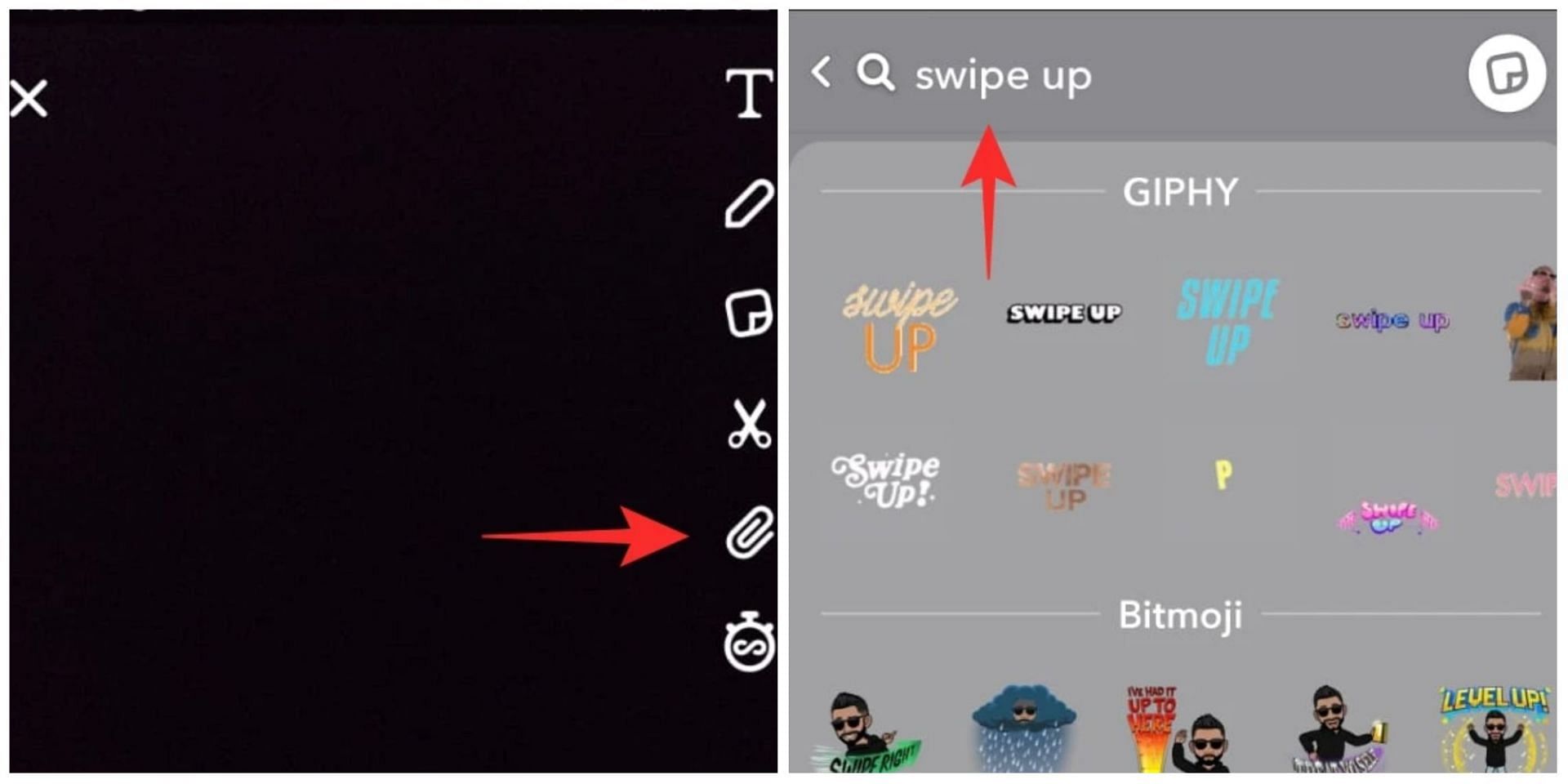 How to create a swipe up link on snapchat explored. (Image via Sportskeeda)