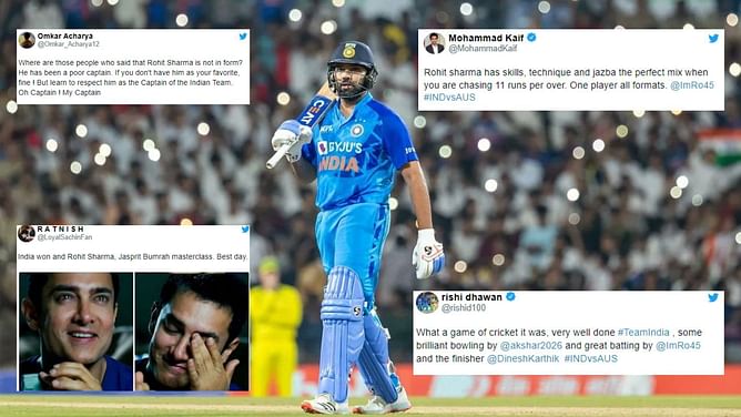 IND vs AUS 2022: "Rohit Sharma is the new cheat code for intent"- Twitter erupts as Team India storms back into the series