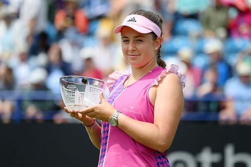 Jelena Ostapenko at the 2022 Rothesay International Eastbourne.