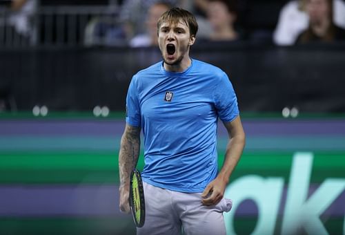 Alexander Bublik at the Davis Cup by Rakuten Group Stage 2022 Glasgow