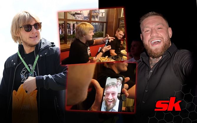 "It's crazy because your face is way different straight away" - Conor McGregor tells Paddy Pimblett he's "already putting on weight" during 'The Baddy's visit to Irishman's Black Forge Inn pub