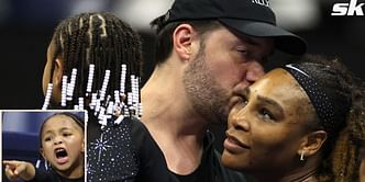 Serena Williams' husband Alexis Ohanian shows up to support her at US Open wearing t-shirt with daughter Olympia's photo on it