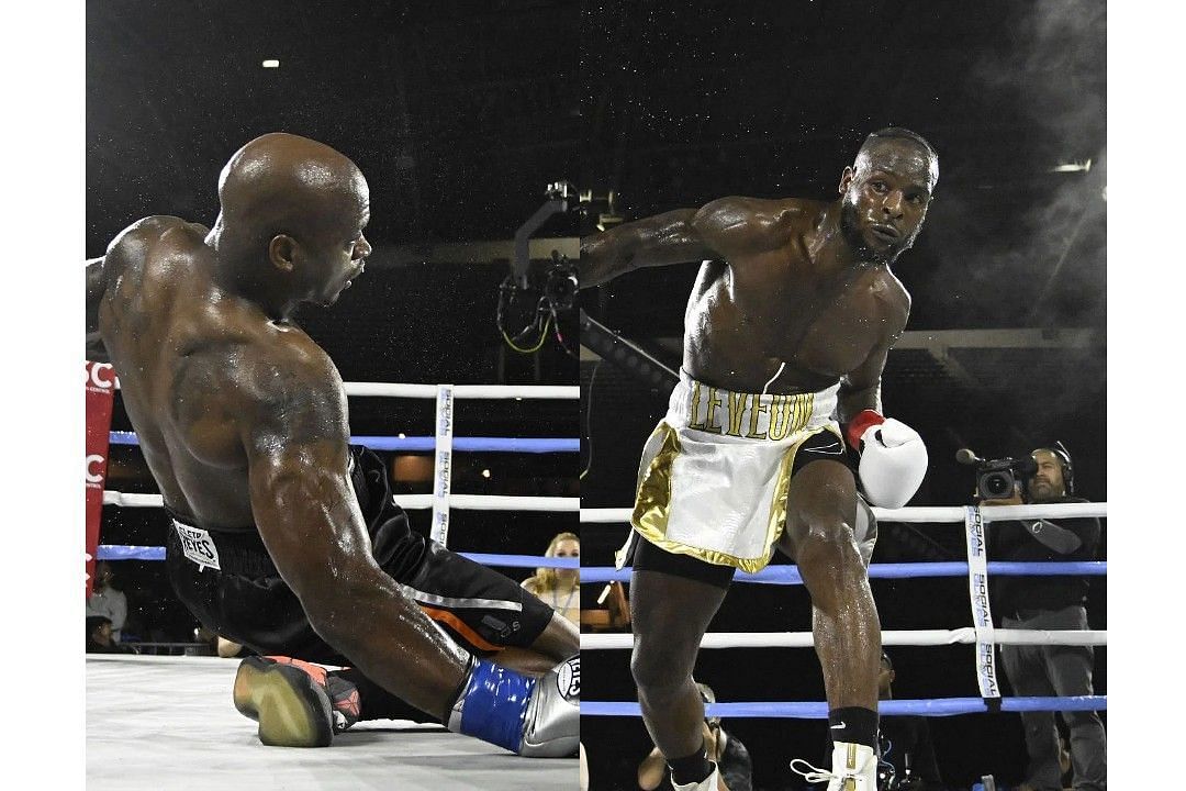 Le'Veon Bell knocks out Adrian Peterson in exhibition boxing match