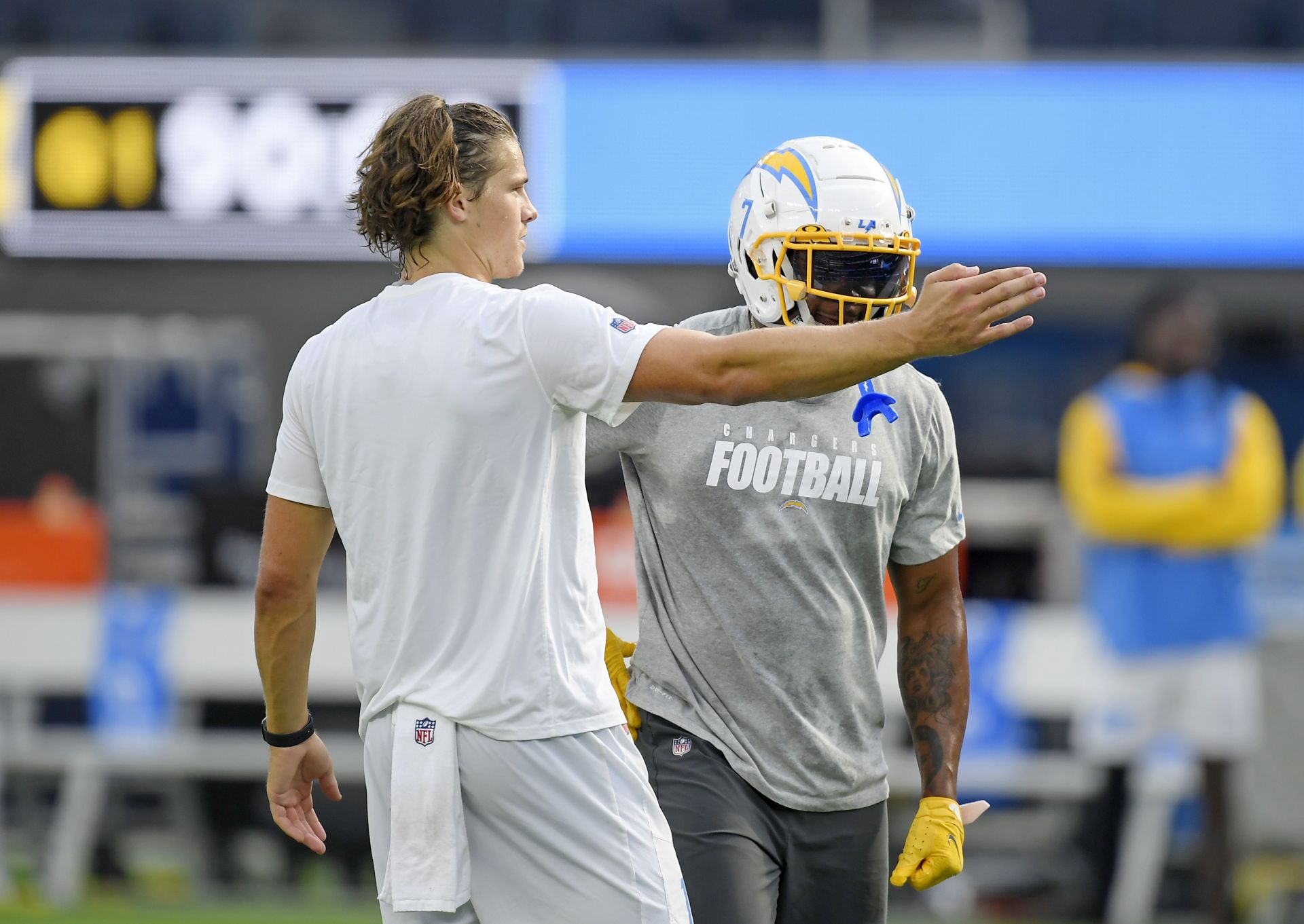 Justin Herbert and Gerald Everett