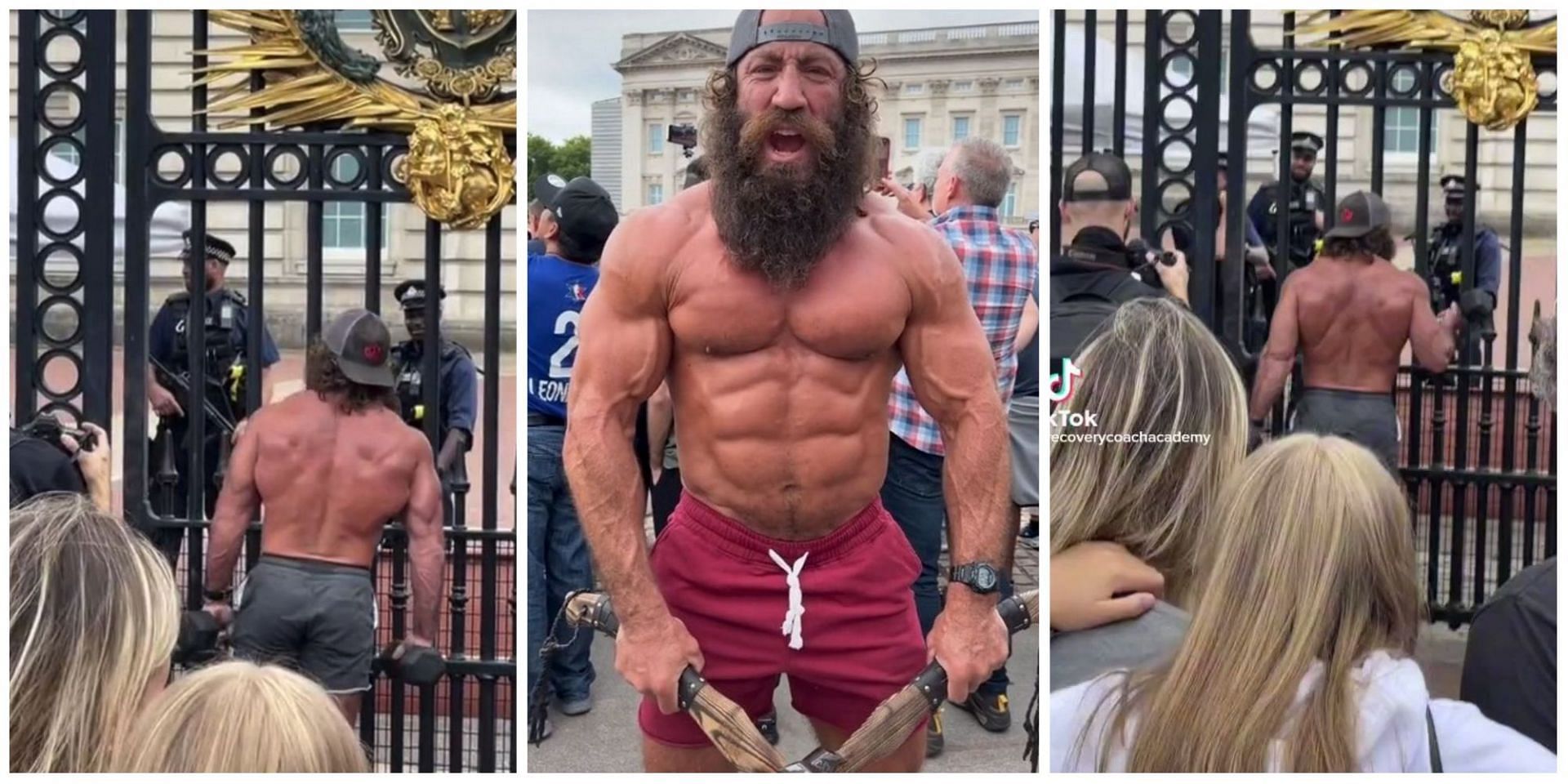 Details about Liver King explored as influencer reached the Buckingham Palace with dumbbells. (Image via TikTok)