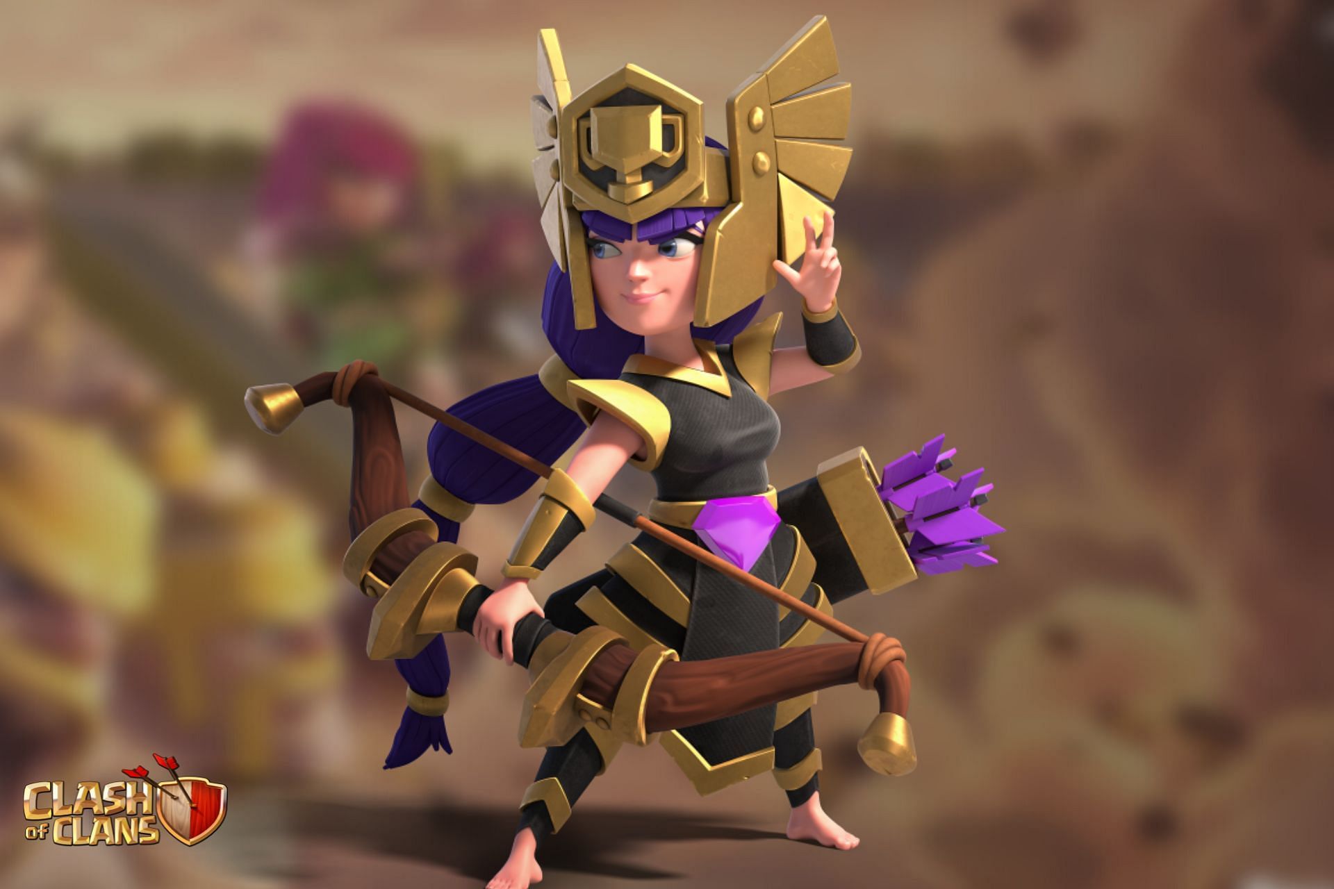 Champion Queen hero skin in Clash of Clans (Image via Sportskeeda)
