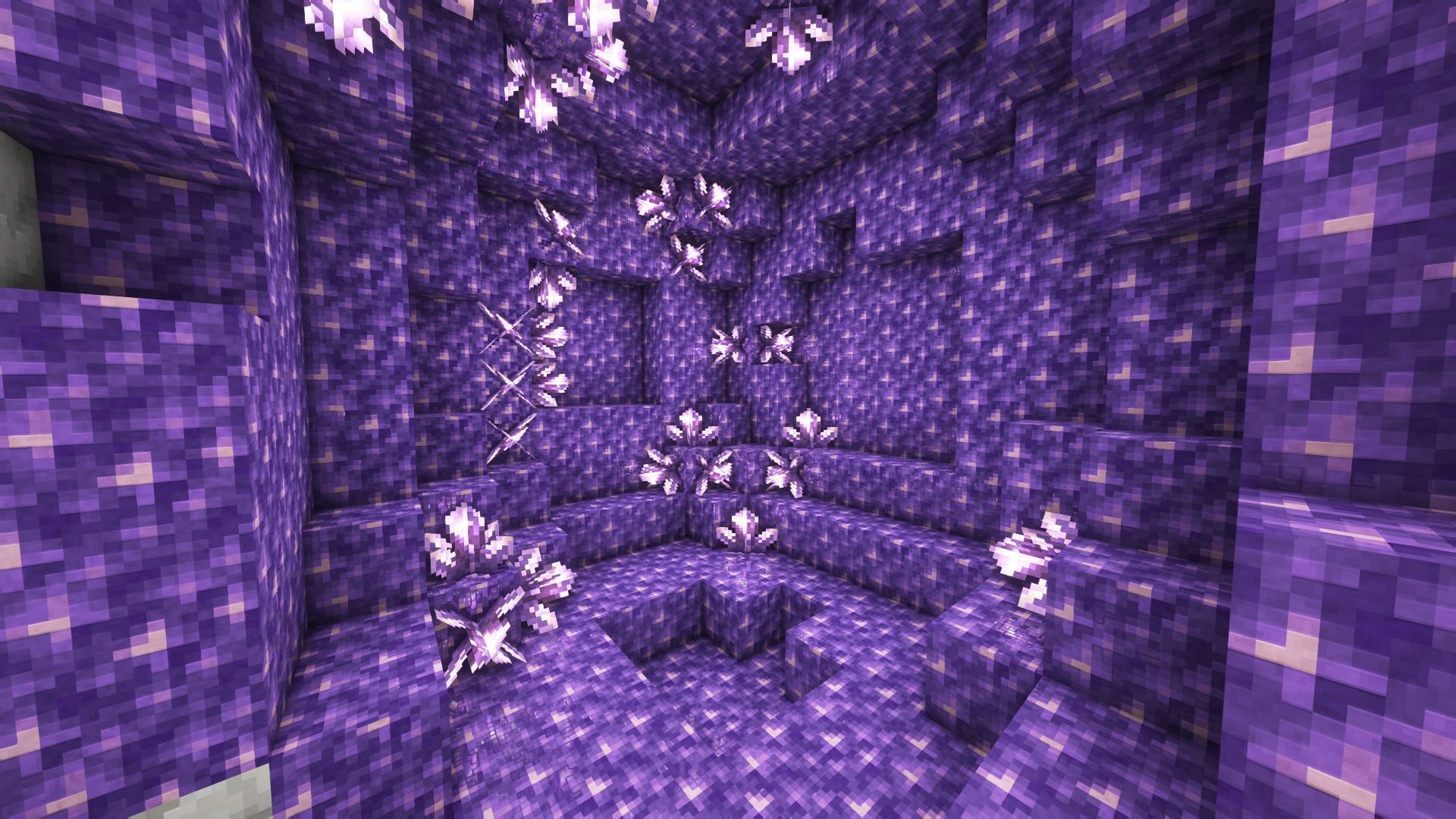 Amethyst is one of the most beautiful set of blocks and items added to Minecraft (Image via Mojang)
