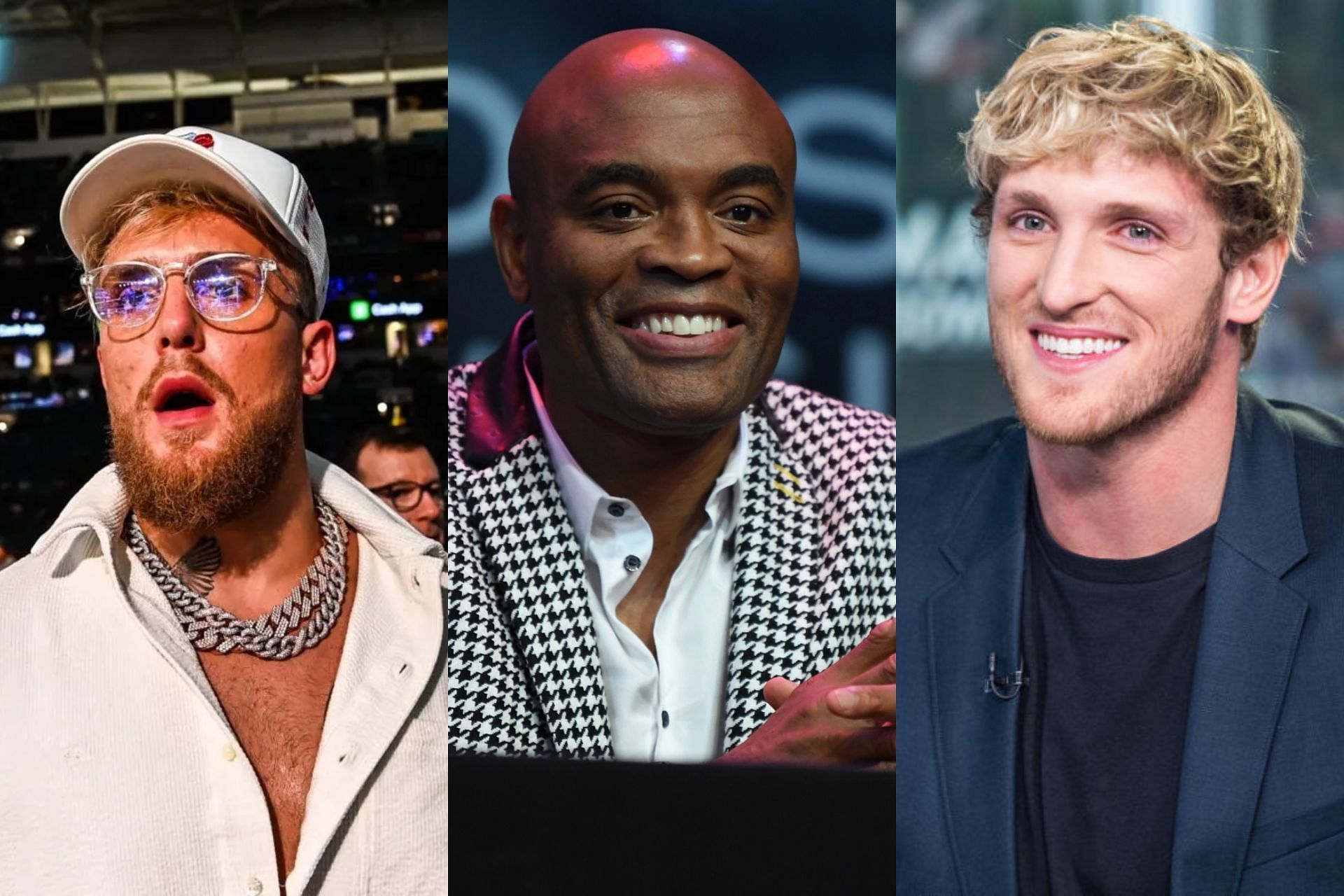 Logan Paul concerned over Jake Paul v Anderson Silva fight (Image via Sportskeeda)