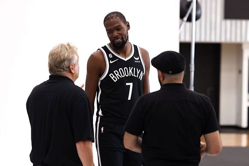 Kevin Durant at Brooklyn Nets' Media Day.