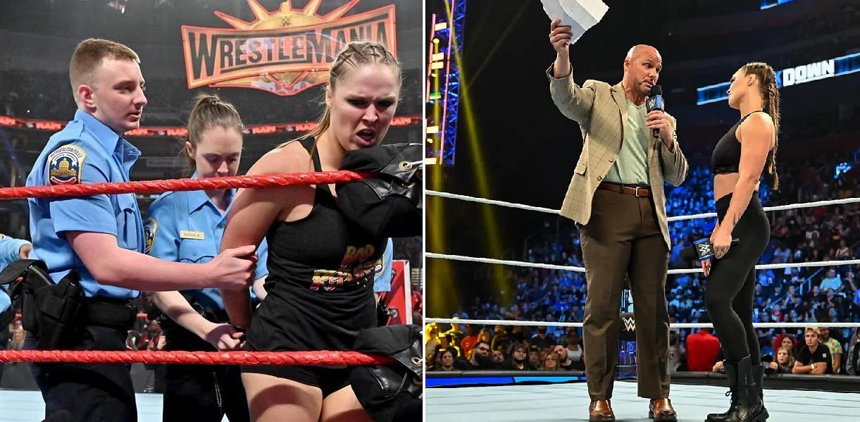 Adam Pearce was attacked by Ronda Rousey on SmackDown