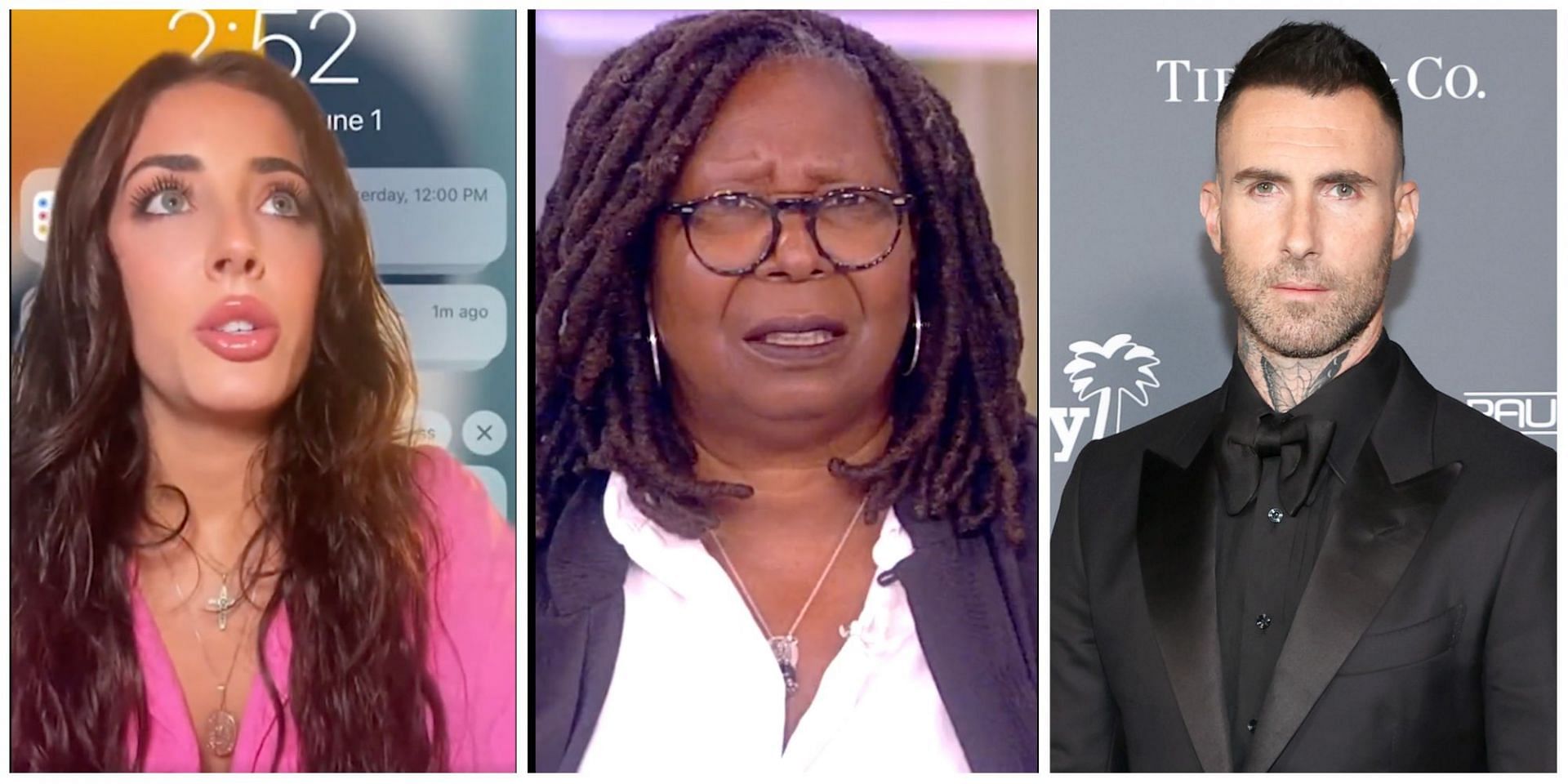 Whoopi Goldberg shuts down discussions about the cheating allegations on Adam Levine. (Image via Twitter)