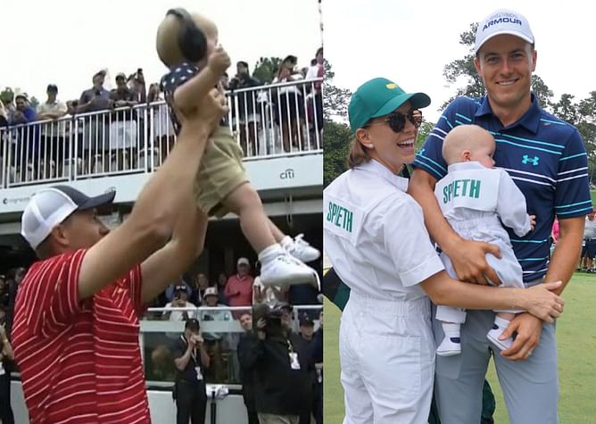 “He’s a baby not a bomb!” – Fans react to Jordan Spieth mimicking 'Lion King' pose with his son Sammy
