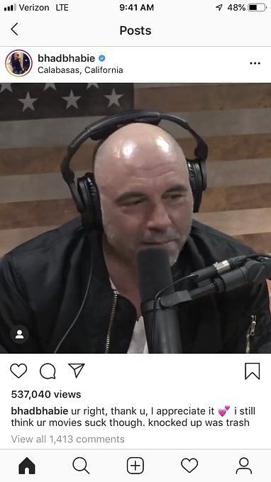 When singer Bhad Bhabie confused Joe Rogan with actor Seth Rogen after