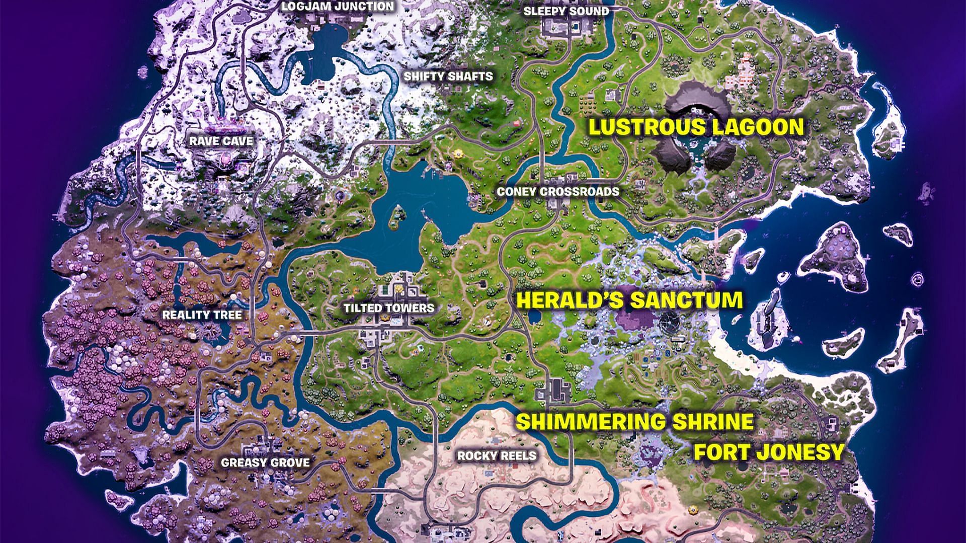 Fortnite Chapter 3 Season 4 Map Every new POI arriving this season