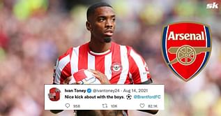 "I think once was funny, second time was a bit cringey" - Ivan Toney not impressed with Arsenal star for 'nice kick about with the boys' tweet