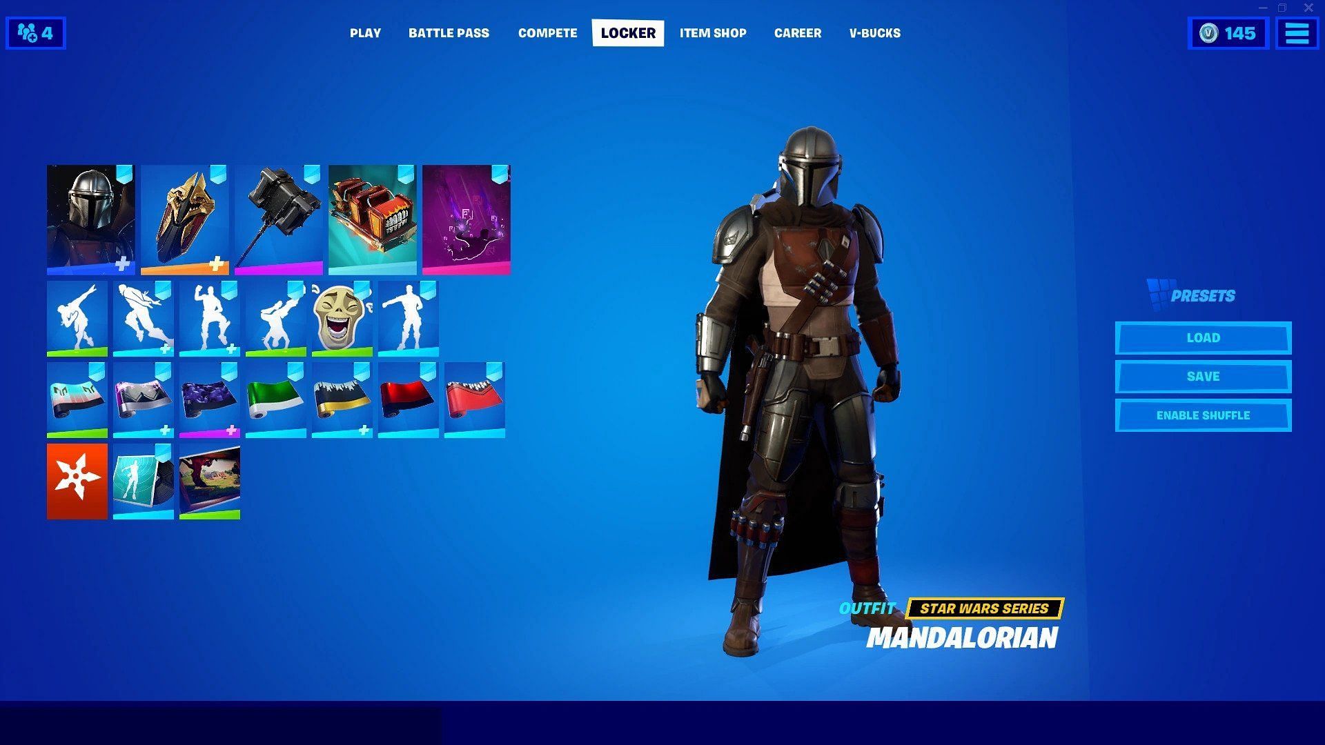 Click on the Outfit option to choose a character. (Image via Epic Games)