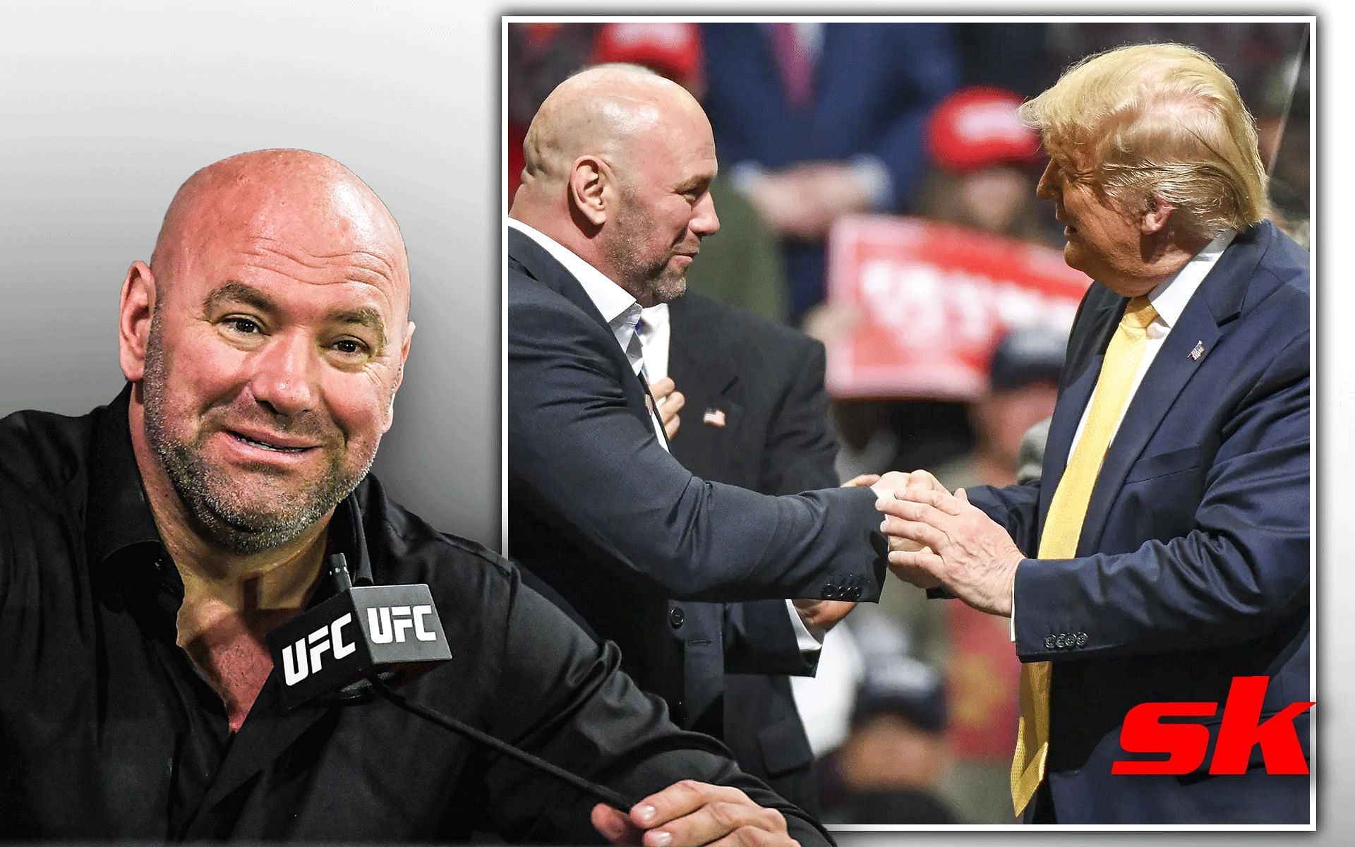 Dana White (left) with Donald Trump (right). [Images courtesy: Getty Images]