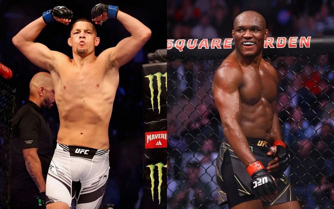 "Lmao he nailed it" - Fans left in splits at Nate Diaz's impression of Kamaru Usman