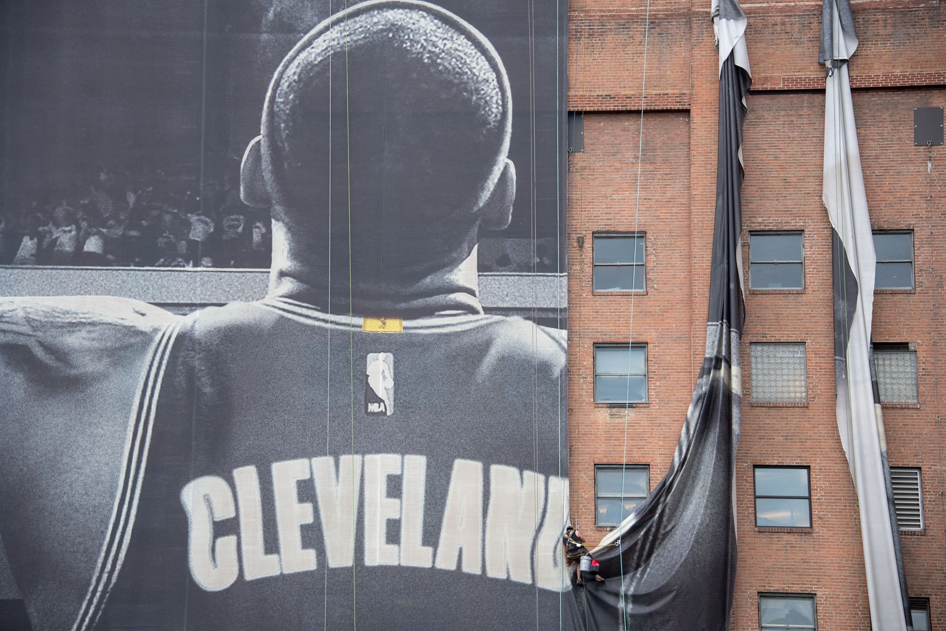 LeBron James Banner Removed From Outside Cleveland Cavaliers