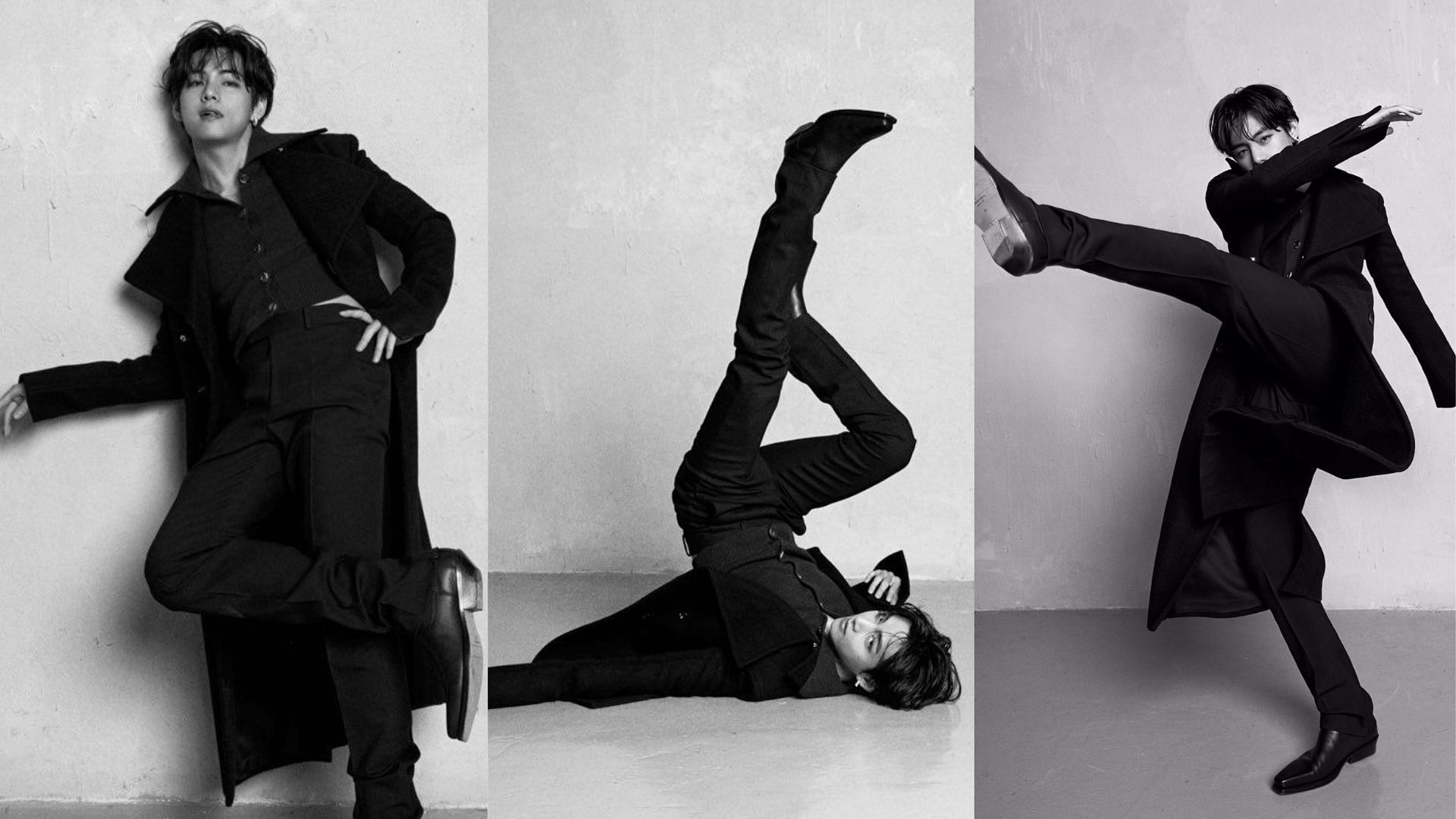 BTS&#039; V brings out his inner model, giving iconic poses for Esquire Magazine (Images via Esquire)