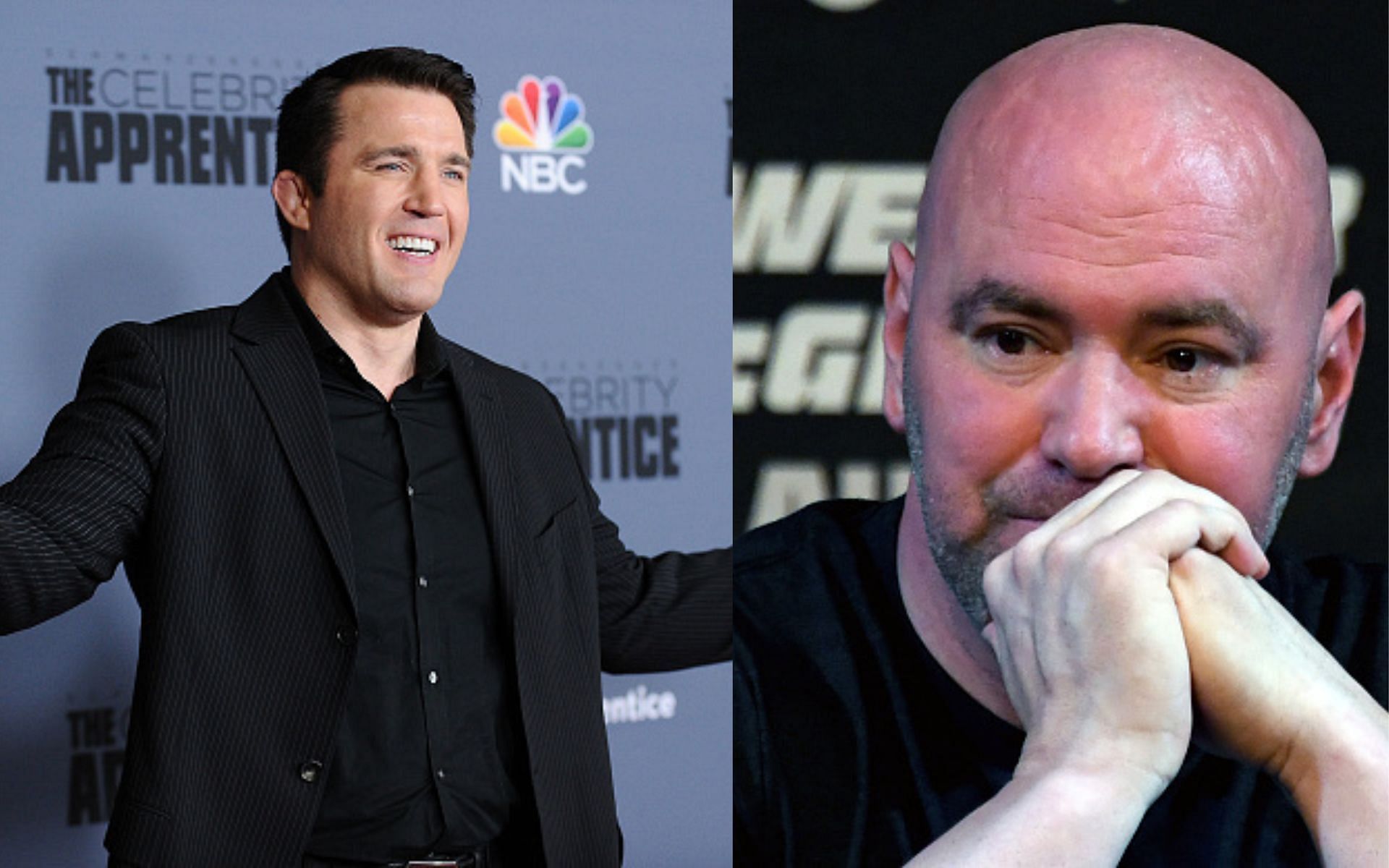 Chael Sonnen (left) and Dana White (right)(Images via Getty)