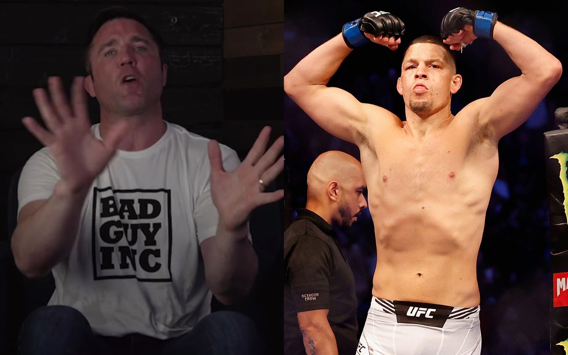 Chael Sonnen (left) &amp; Nate Diaz (right) [Photo credit: YouTube.com]