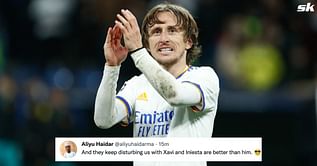 "Clear of Xavi and Iniesta" "He's the GOAT midfielder" - Real Madrid fans wowed by Luka Modric as he breaks 37-year-old record with start against RB Leipzig