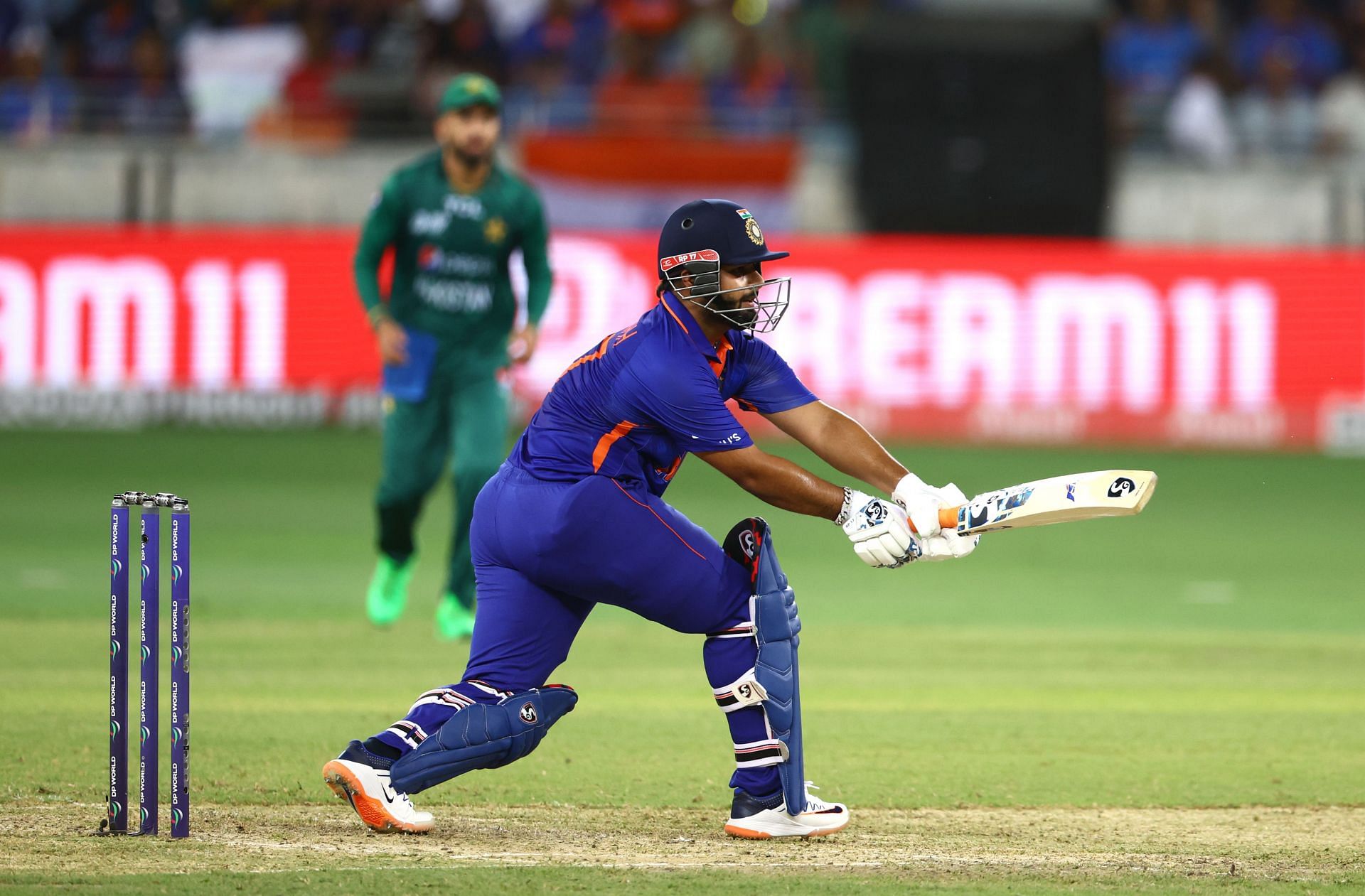 Rishabh Pant batting against Pakistan. Pic: Getty Images