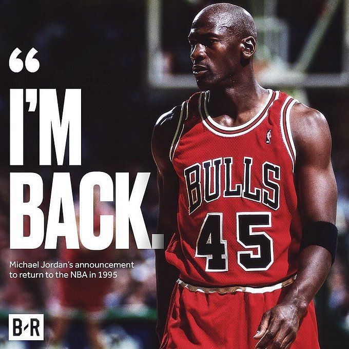 Where did the iconic Michael Jordan quote "I'm back" come from?
