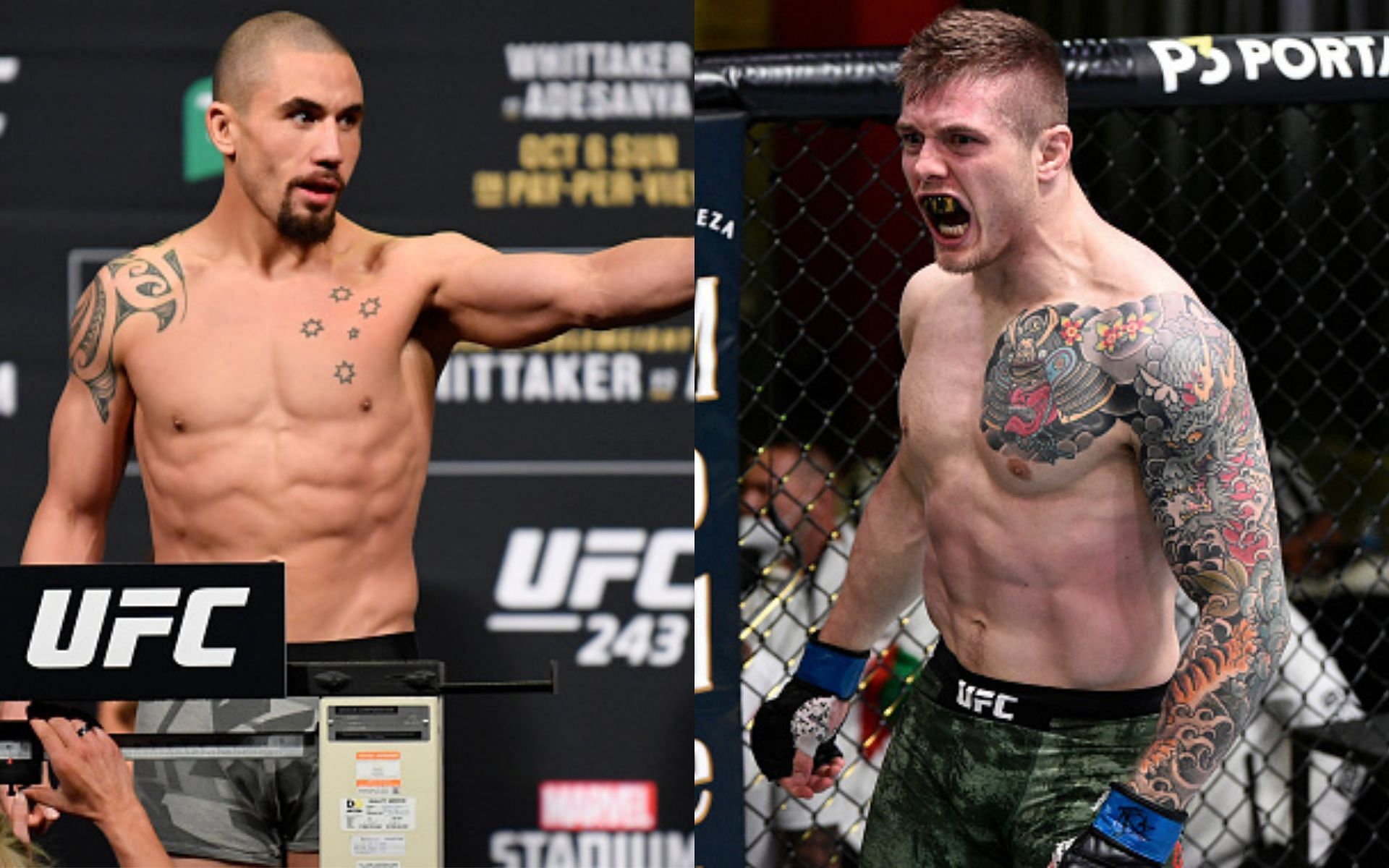 Robert Whittaker (left) and Marvin Vettori (right)(Images via Getty)
